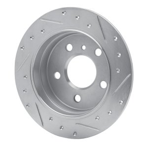 Mercedes-Benz B200 Brake Rotor (1) - Rear Left - R1 Concepts - Drilled & Slotted - Silver - `06-`11